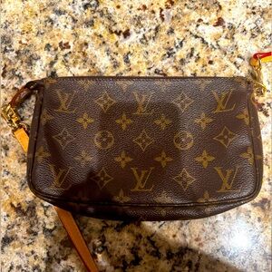Large pochette with crossbody strap